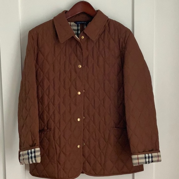 🎉SOLD🎉Burberry Brown Quilted Jacket Size M - Picture 2 of 8
